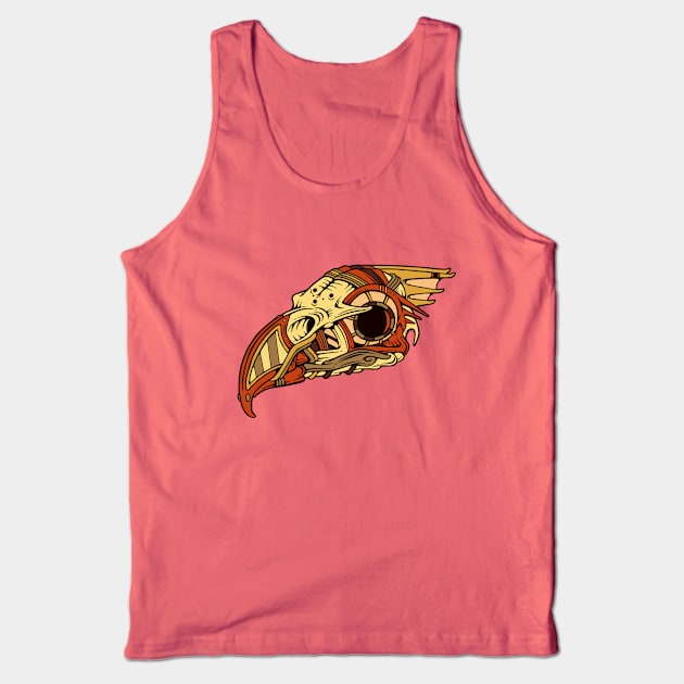 Bronze Hawk-Skull Tank Top by Woah_Jonny